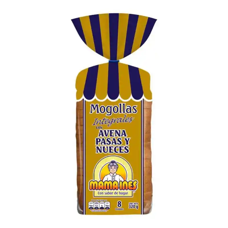 Mama Ines Mogolla Integrales Con Avena Pasas y Nueces 320 g