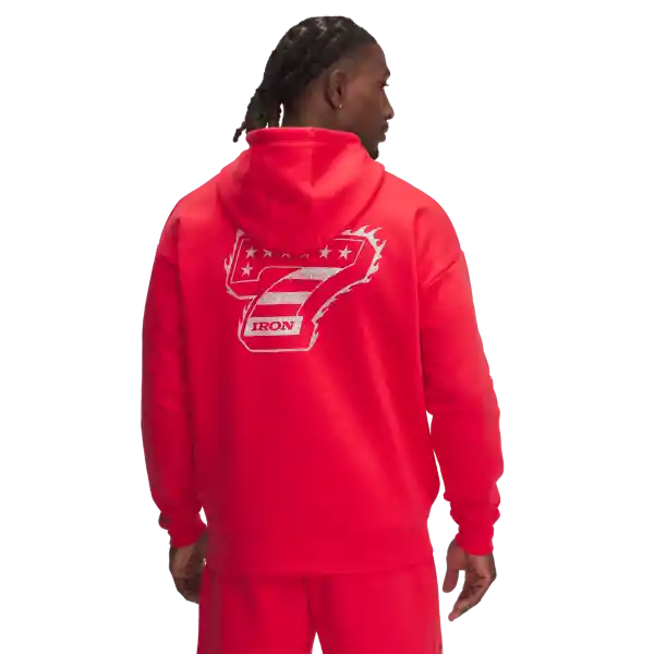 Under Armour Buzo Hoodie Rock Icon Fleece Fz Lifestyle Rojo LG