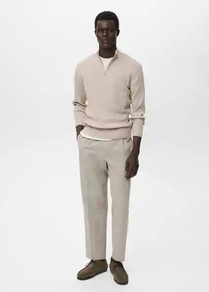 Jersey Antiguap Beige Talla L Hombre Mango