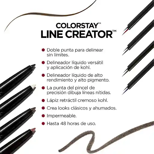 Revlon Delineador Line Doble Punta Stay Color Negro