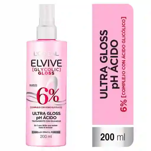 Tratamiento Capilar Elvive Acidifier Glycolic Gloss 200 ml