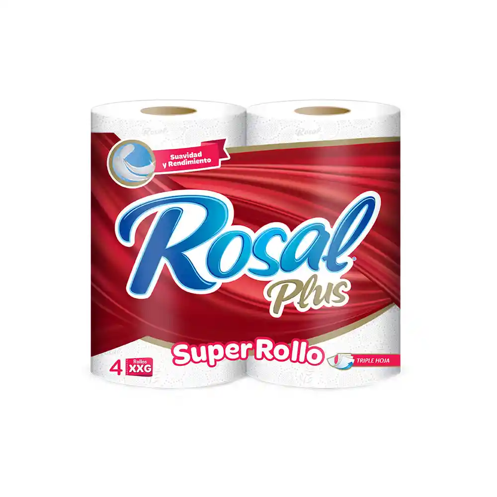 Rosal Plus Papel Higiénico Súper Rollo XXG Triple Hoja