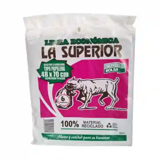 La Superior Bolsa Papelera 48 x 70 cm