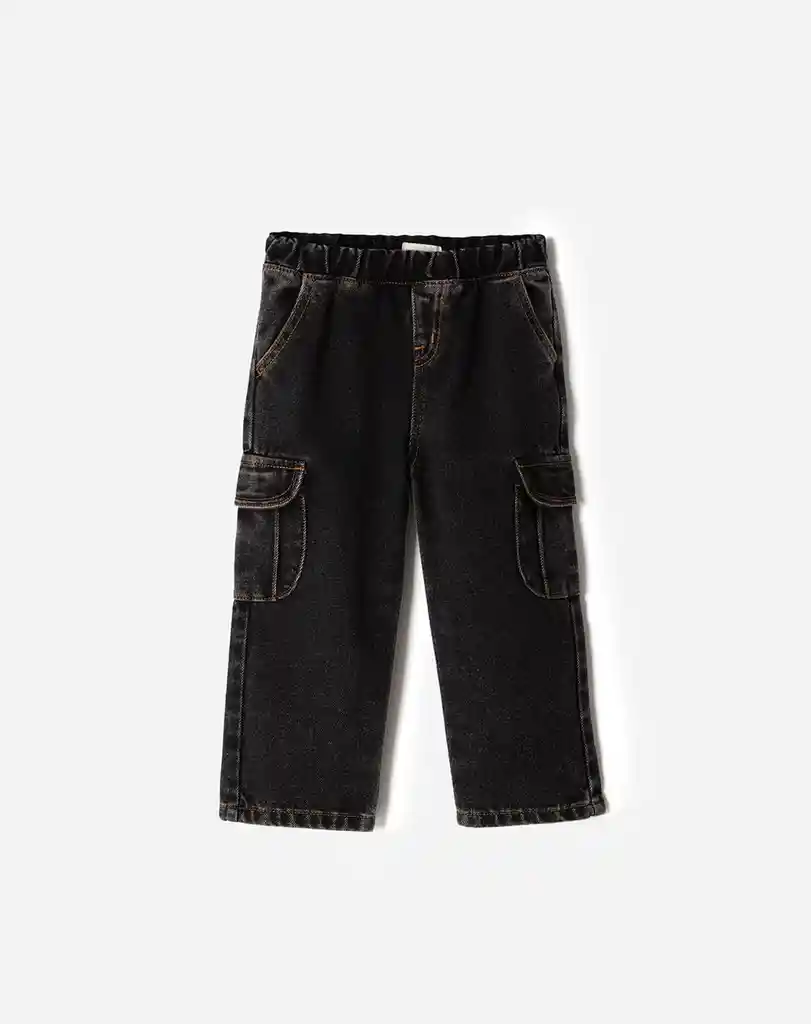 Pantalón en Indigo Con Bolsillos Tipo Cargo Kukub Baby Fresh