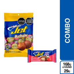 Combo Jet Burbujas Rellenas Arequipe + Chocolate Fresas Crema