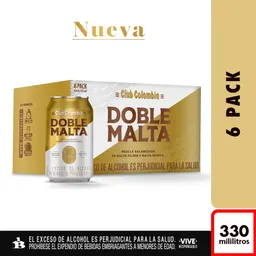 Cerveza Club Colombia Doble Malta - Lata 330ml x6
