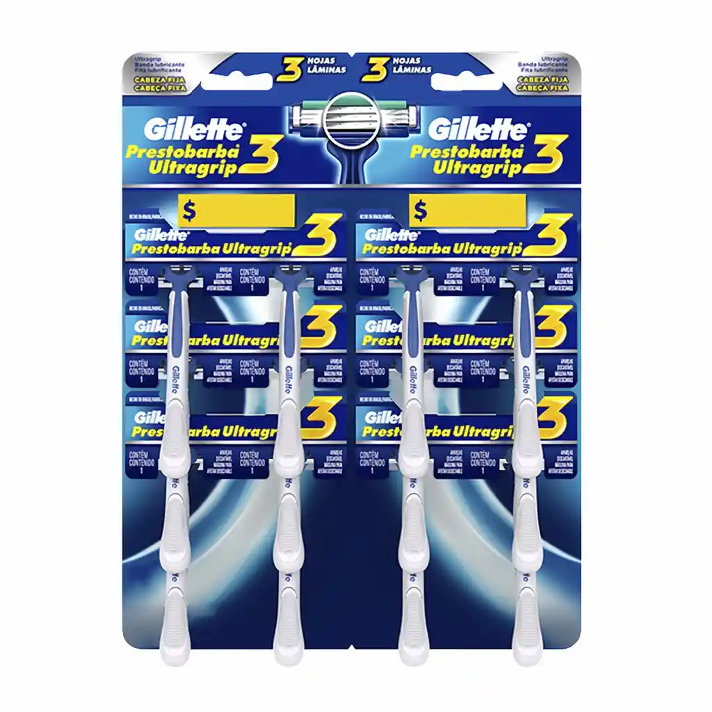Gillette Maquina De Afeitar Prestobarba Ultragrip3 1 Und