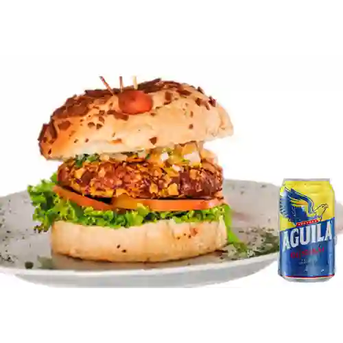 Combo Pollo Crunch Burger + Papas a la Francesa + Aguila Orig Lta 330ml