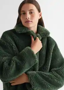 Abrigo Sherpa Verde Pastel Talla 19 Teen Niñas Mango