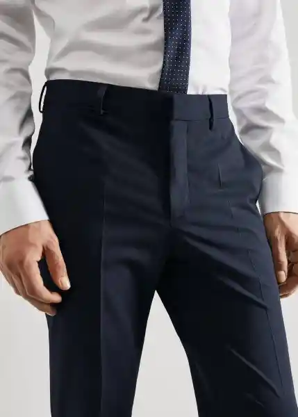 Pantalón Paulo Navy Talla 40 Hombre Mango