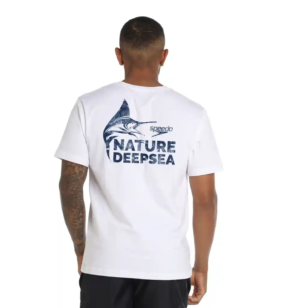 Camiseta Manga Corta Acuatic Anthem Hombre Blanco-l