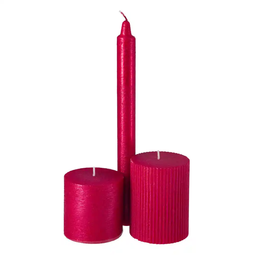 Vela Pilar Navidad Rojo Diseño 0005