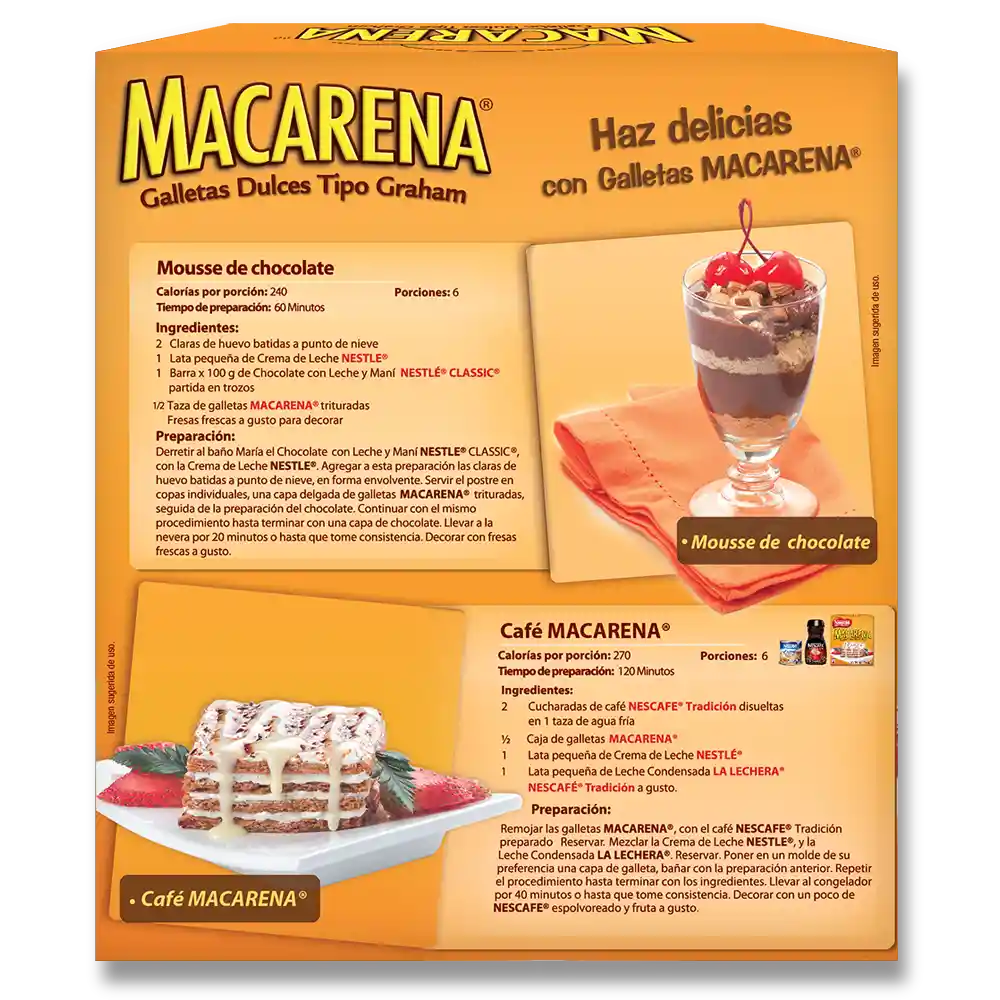 Galletas dulces MACARENA tipo Graham x 440g