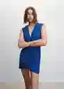 Vestido Dafne Azul Talla S Mujer Mango