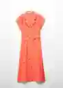 Vestido Travel Coral Talla S Mujer Mango