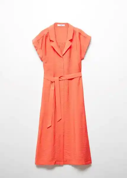 Vestido Travel Coral Talla S Mujer Mango