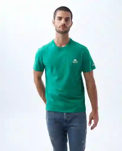 Camiseta Hombre Verde Talla S 842F001 Americanino