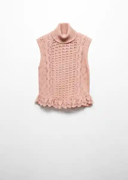 Chaleco Heidi Rosa Talla XS Mujer Mango