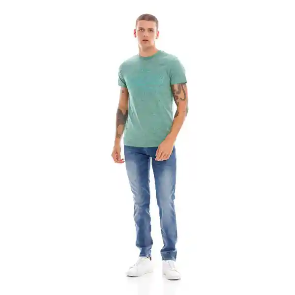 Superdry Camiseta vl Tonal Emb Tee 180 Verde Clara Talla M