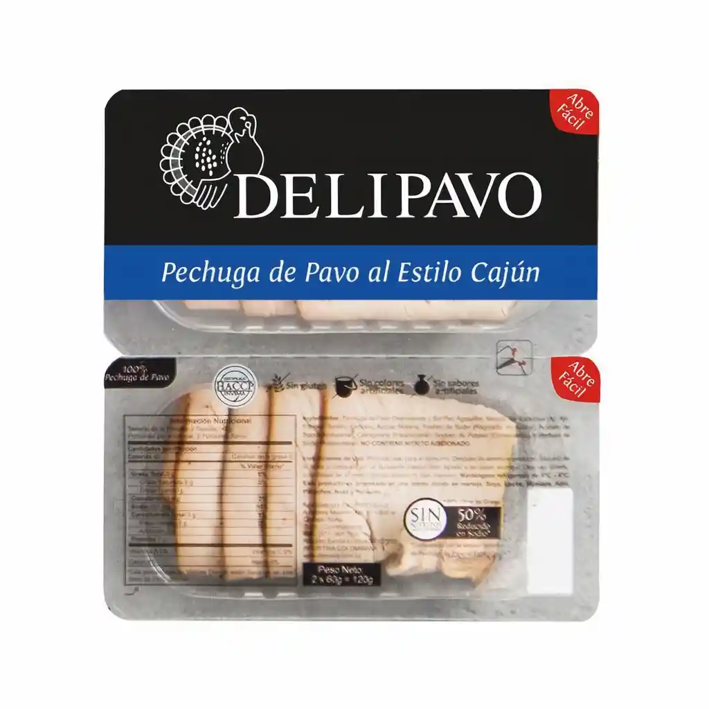 Delipavo Pechuga de Pavo Cajún