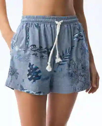 Short Mujer Azul Talla 10 351G004_AZU174021 Americanino