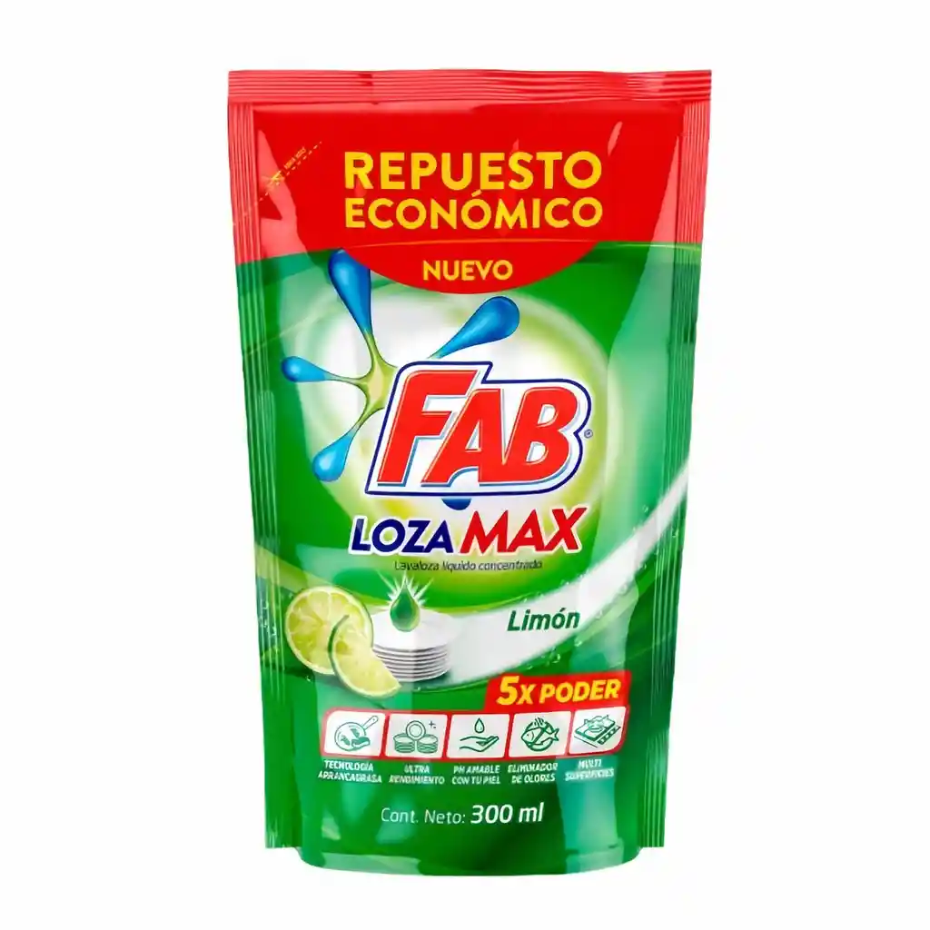 Fab Lozamax Limón Botella 700Ml + Doypack 700Ml