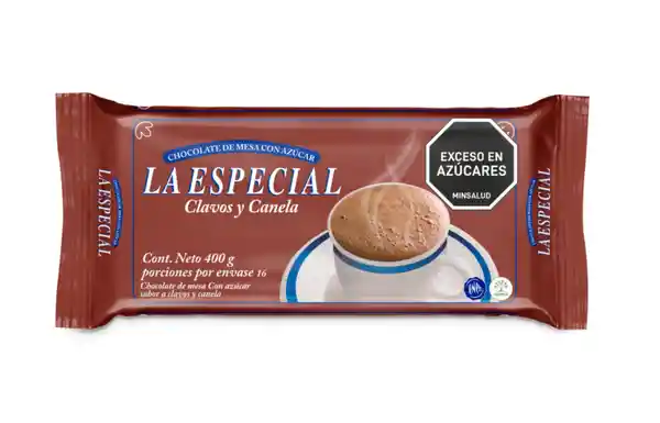 La Especial Chocolate  de Mesa Clavo y Canela 400 g