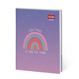 Cuaderno Tapa Dura Master Femenino Cuadriculado 100 Hojas Cosido Scribe