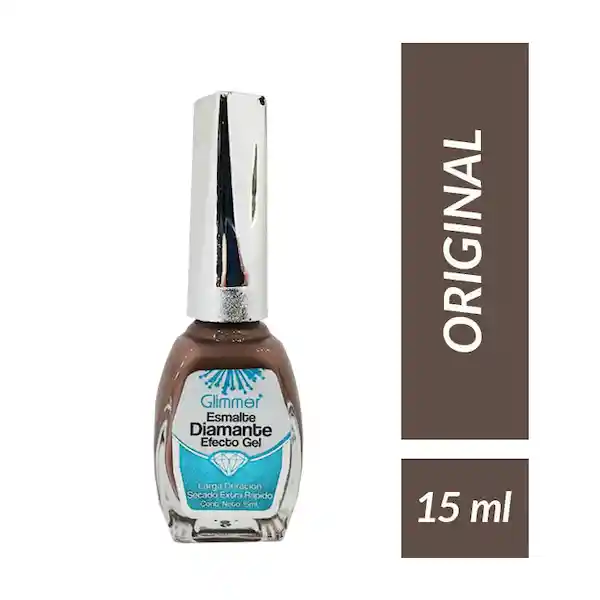 Glimmer Esmalte Diamante Efecto Gel Tono Original 15 mL