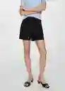 Short Malu5-h Negro Talla 38 Mujer Mango