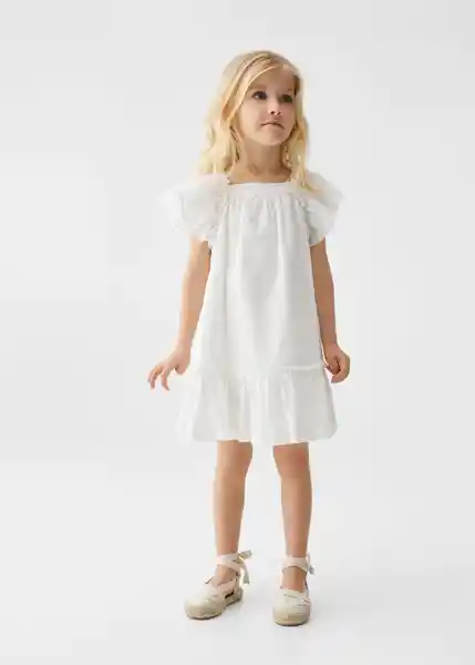 Vestido Valentin Offwhite Talla 66 Niñas Mango