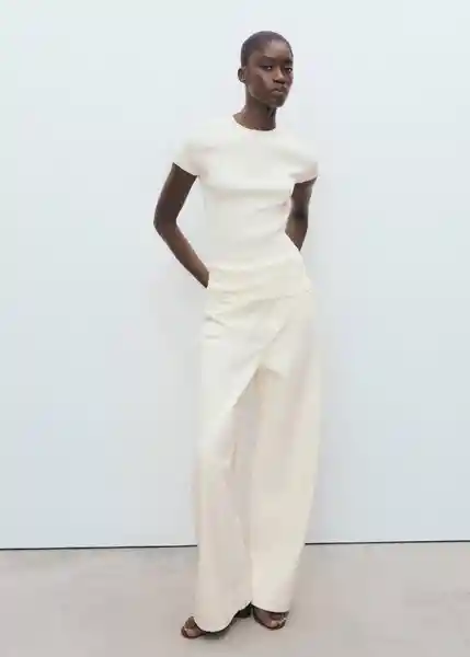 Jersey Tulipa Crudo Talla M Mujer Mango