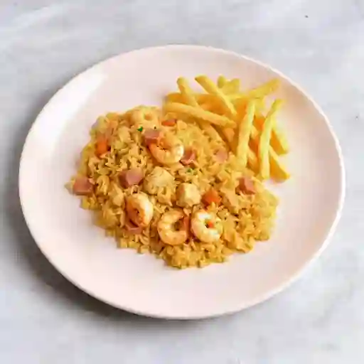 Arroz Mixto (pollo -camarones-jamón
