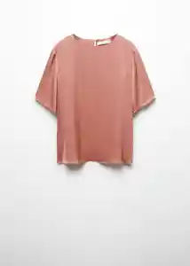 Blusa Massim Rosa Pastel Talla S Mujer Mango