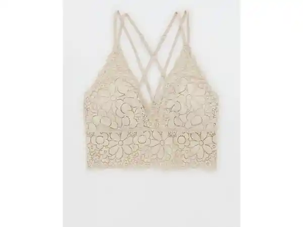 American Eagle Bralette Aerie Candy Satín Suave Talla X-Large