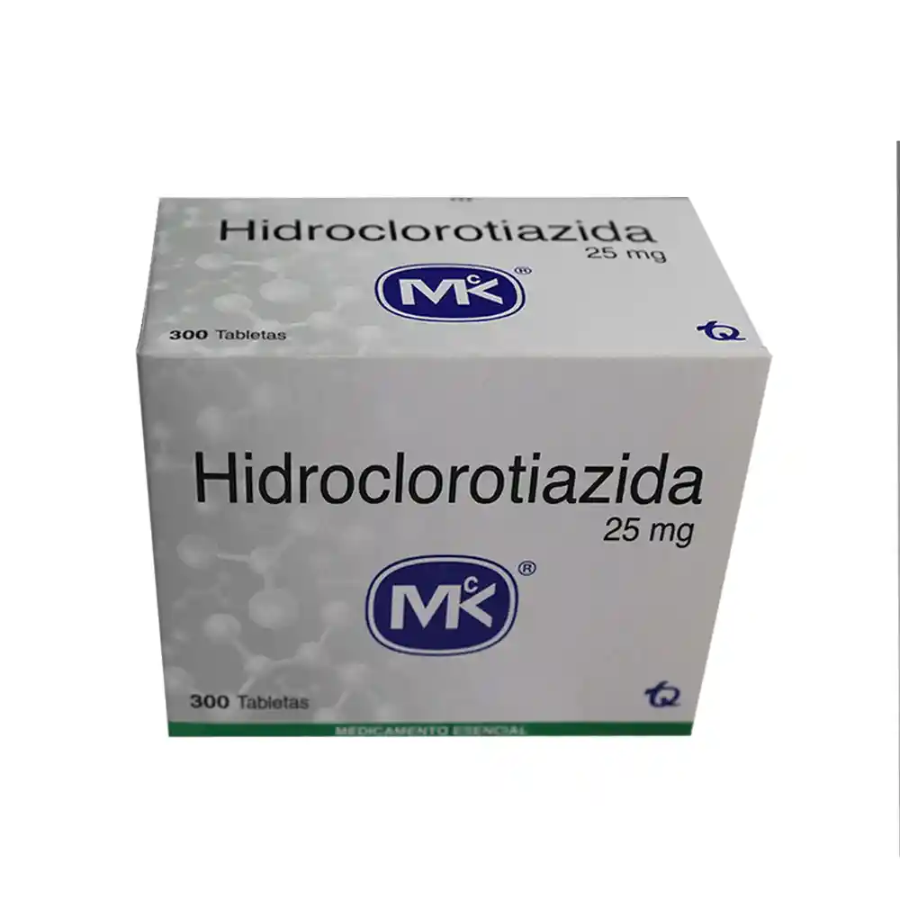 Hidroclorotiazida Diurético 300 Tabletas.