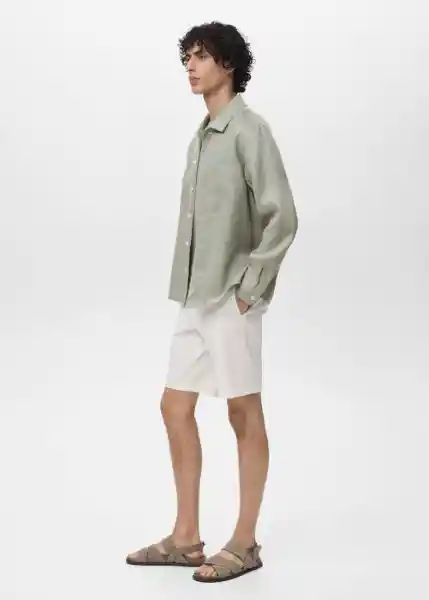 Sobrecamisa Pantin Menta Talla M Hombre Mango