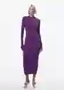 Vestido Iris Morado Talla XL Mujer Mango