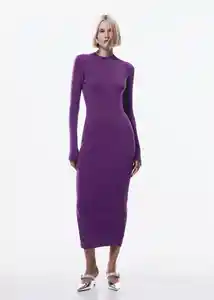 Vestido Iris Morado Talla XL Mujer Mango