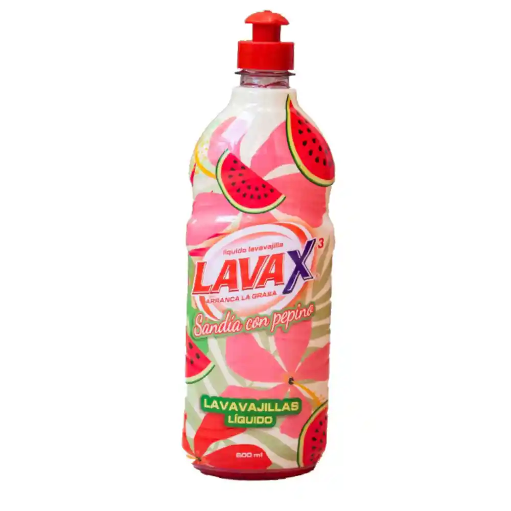 Lava Lavavajillas Liquido Arranca Grasa Sandia con Pepino 