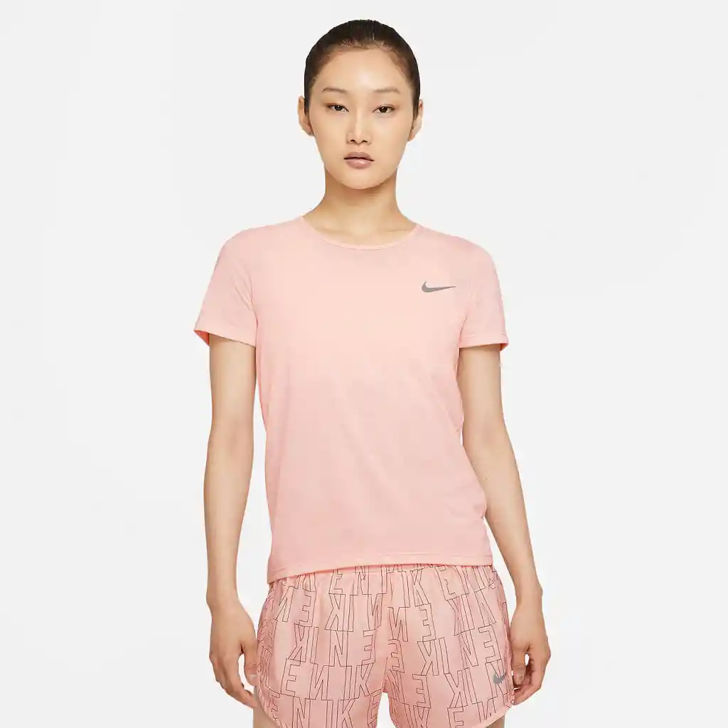 W Nk Df Run Dvn Top Ss Talla S Camisetas Rosado Para Mujer Marca Nike Ref: Dd5176-864
