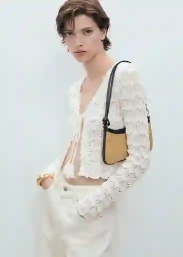 Cárdigan Patri Blanco Talla XS Mujer Mango