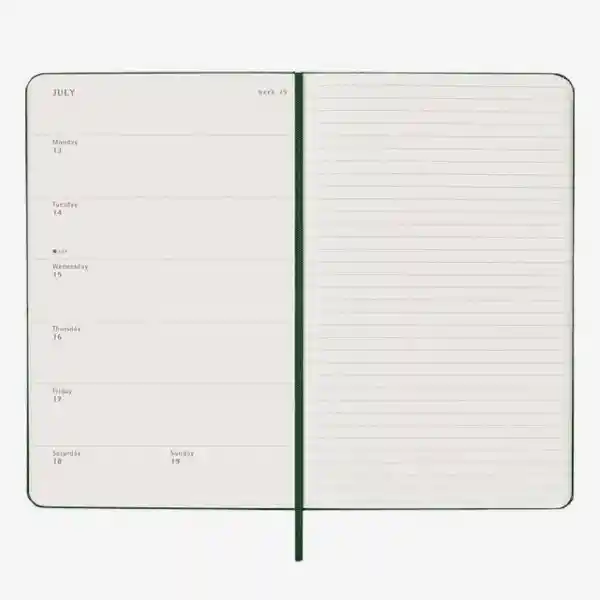 Moleskine Agenda Semanal Verde Grande Hc 2026