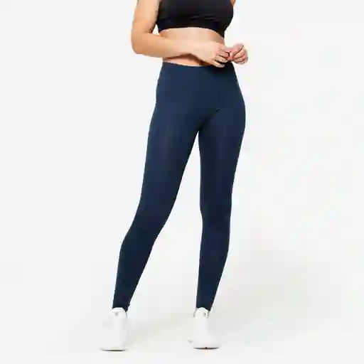 Leggings Fitness Mujer Talla Xs Corte Slim Azul Acero