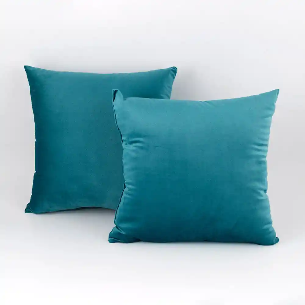 Cojin Kamuchy Set 2 Matiz 45 X 45 Cm Aqua Poliester