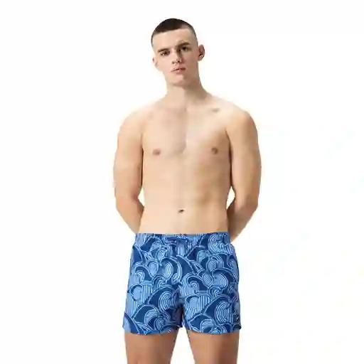 Pantaloneta Digital Printed Leisured 14 Pulgadas Hombre Azul-l