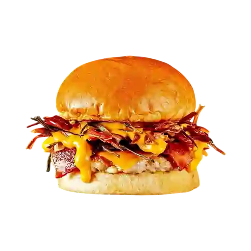 Burger de Pollo con Queso y Tocineta