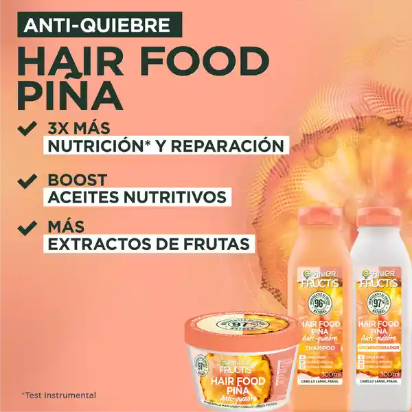 Shampoo Garnier Fructis Hair Food Piña Antiquiebre