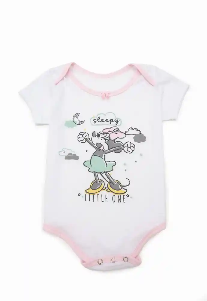 Body Manga Corta Niña 0/3 Meses-blanco