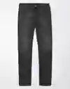 Jean Straight Mujer Negro Talla 00 American Eagle